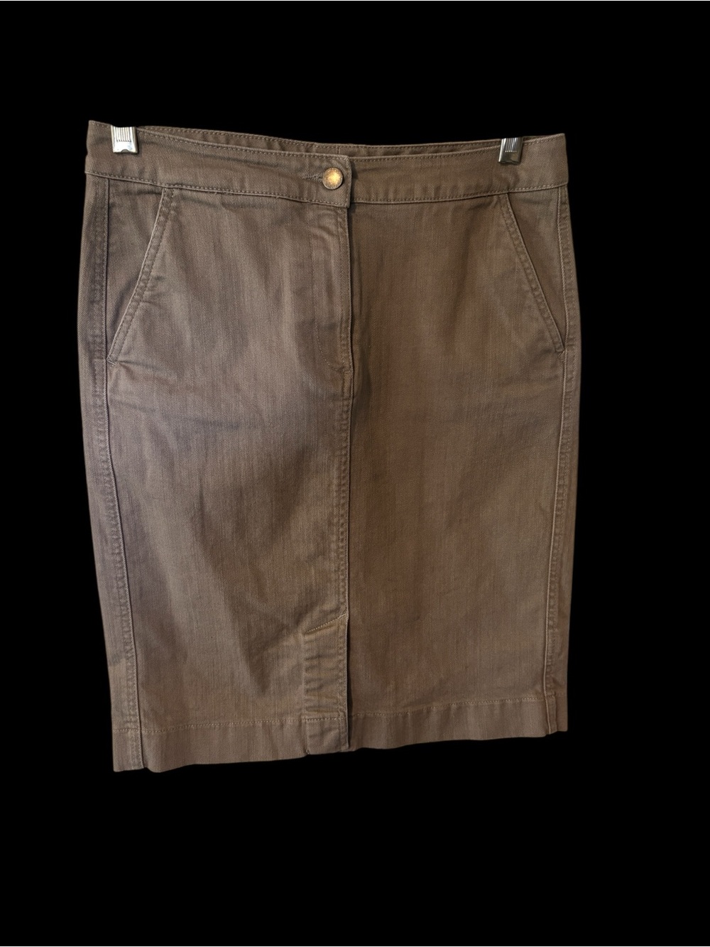 Eileen Fisher Brown Straight Pencil Skirt